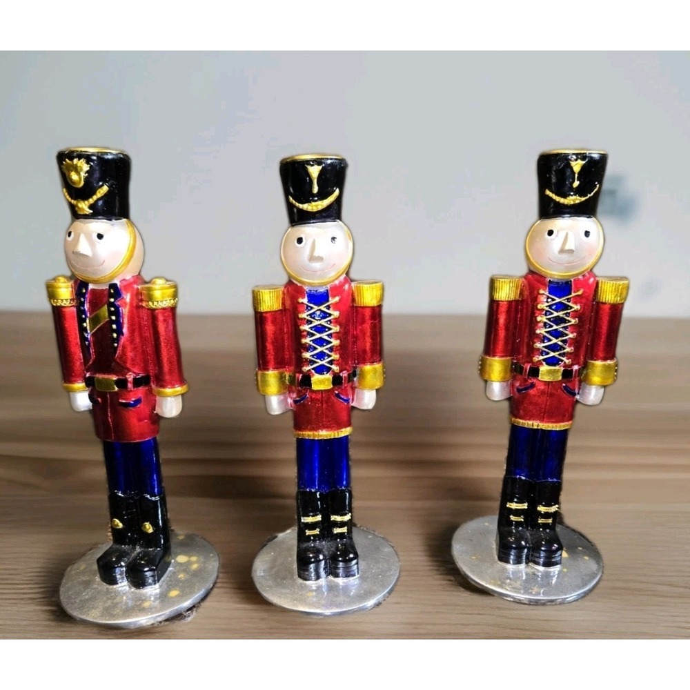Nutcracker Soldiers Christmas Around The World House Of Lloyd Candle Holder VTG